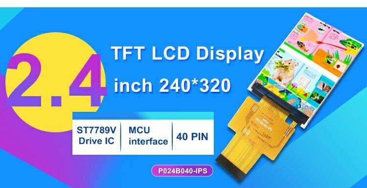Polcd 미니 2.4인치 IPS TFT LCD 디스플레이 모듈 40핀 소형 LCD 화면 패널 240x320