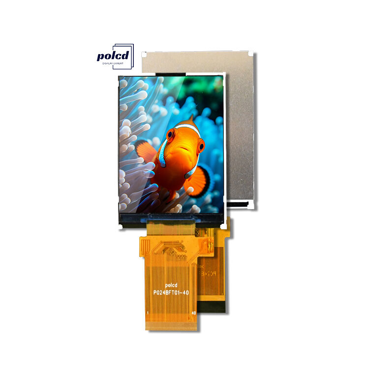 Polcd 2.4인치 LCM 모듈 트랜스플렉티브 SPI MCU 웰딩 20핀 해상도 240x320 TFT LCD 화면