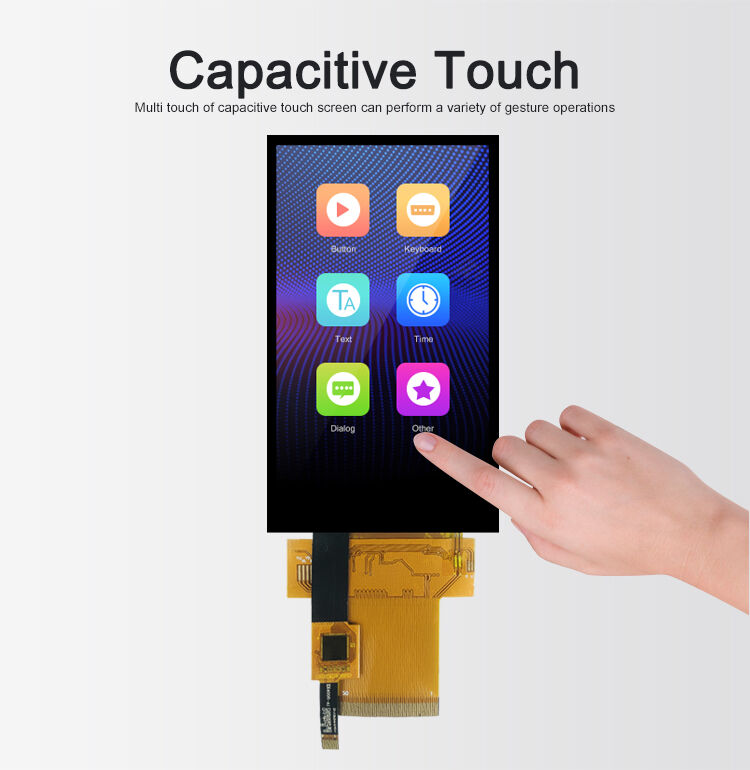 Polcd 3.97 인치 480*800 해상도 50pin 고 밝기 MCU 인터페이스 터치 TFT LCD 디스플레이 모듈