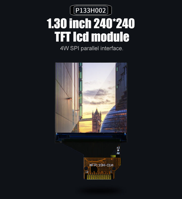 Polcd 사각형 LCD 제조자 작은 크기 240*240 SPI 인터페이스 IPS TFT 1.3 인치 LCD 디스플레이 패널