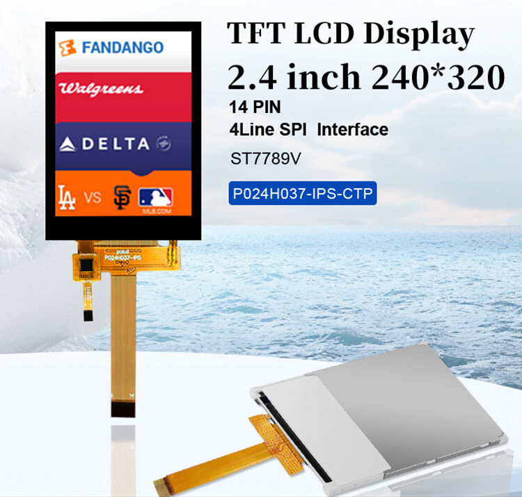 Polcd 2.4인치 터치 패널 240x320 IPS 기술 용량성 터치스크린 2.4인치 미니 소형 TFT LCD 디스플레이