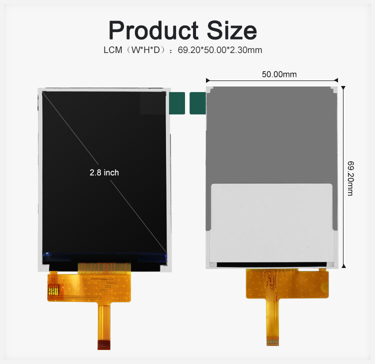 Polcd 2.8-인치 해상도 240*320 Spi 인터페이스 TFT 그래픽 LCD 디스플레이 모듈
