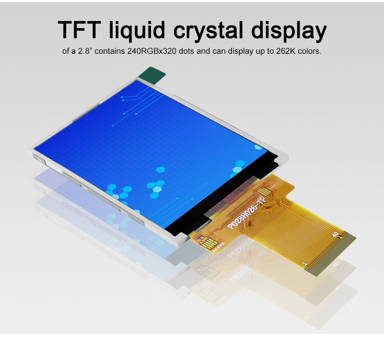 Polcd 2.8 인치 TFT 모듈 240x320 해상도 SPI MCU 인터페이스 ILI9341v TFT 전송 2.8 