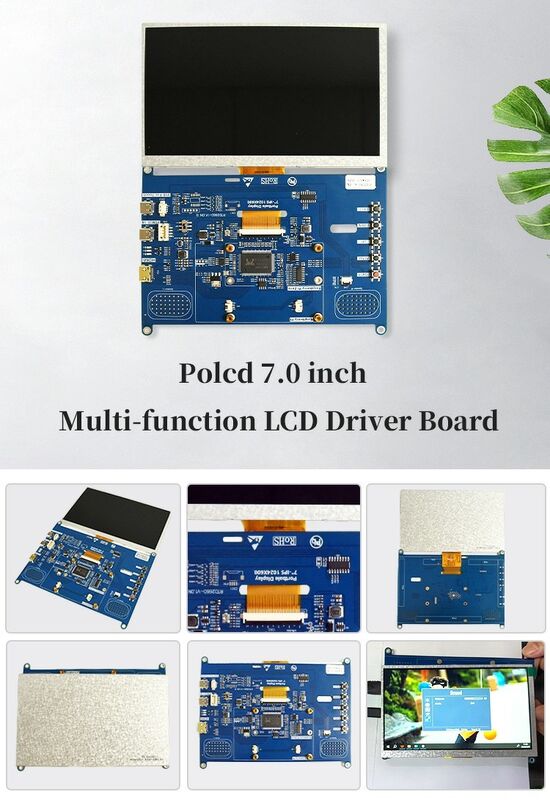 Polcd 7 인치 LCD 드라이버 보드 미니 HD-MI USB 인터페이스 지원 오디오 스피커 50Pin RGB 인터페이스 TFT 컨트롤러 보드
