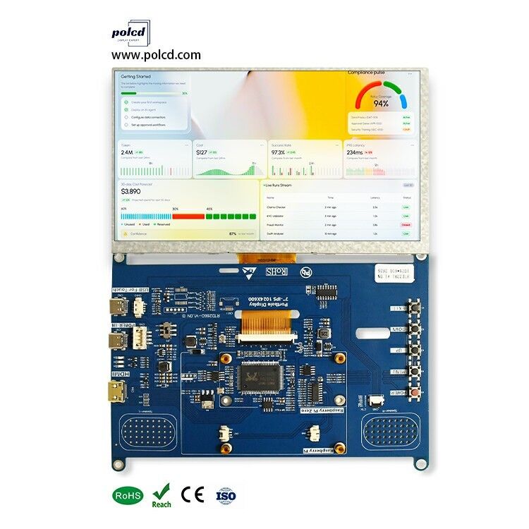 Polcd 7 인치 LCD 드라이버 보드 미니 HD-MI USB 인터페이스 지원 오디오 스피커 50Pin RGB 인터페이스 TFT 컨트롤러 보드