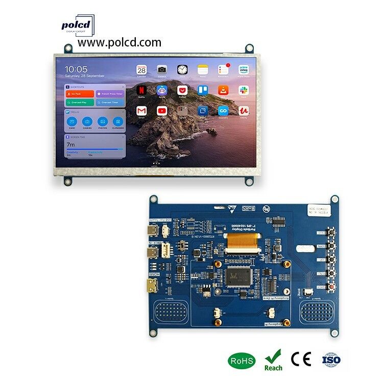 Polcd 7 인치 다기용 유니버설 LCD 드라이버 보드 1024x600 TFT LCD 디스플레이용 미니 HD-M-I 컨트롤러 보드