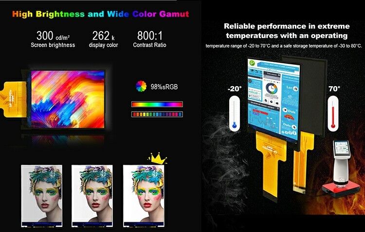 Polcd 액체 결정 디스플레이 2.0 인치 미니 풀 컬러 ST7789 MCU IPS 풀 앵글 뷰 240x320 TFT LCD 모듈