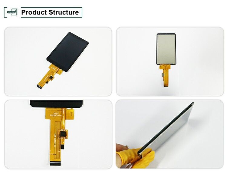 Polcd 480x800 4.0 Inch TFT LCD Screen 300 Brightness 24pin IPS view angle Touch Panel Lcd Display