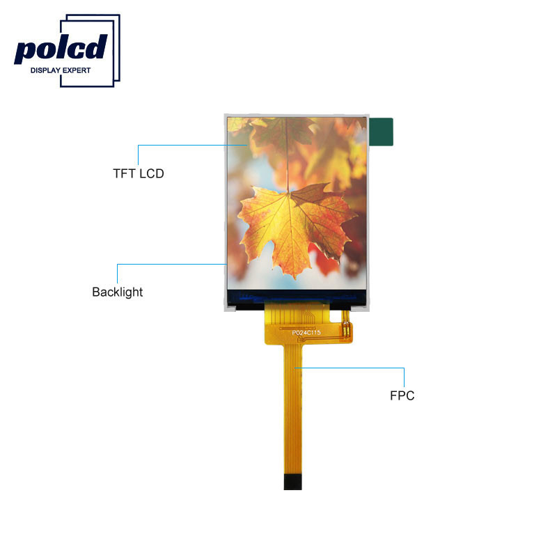 Polcd 240X320 Spi LCD 디스플레이 260 Nits 4 와이어 SPI 2.4 Spi Tft LCD 디스플레이