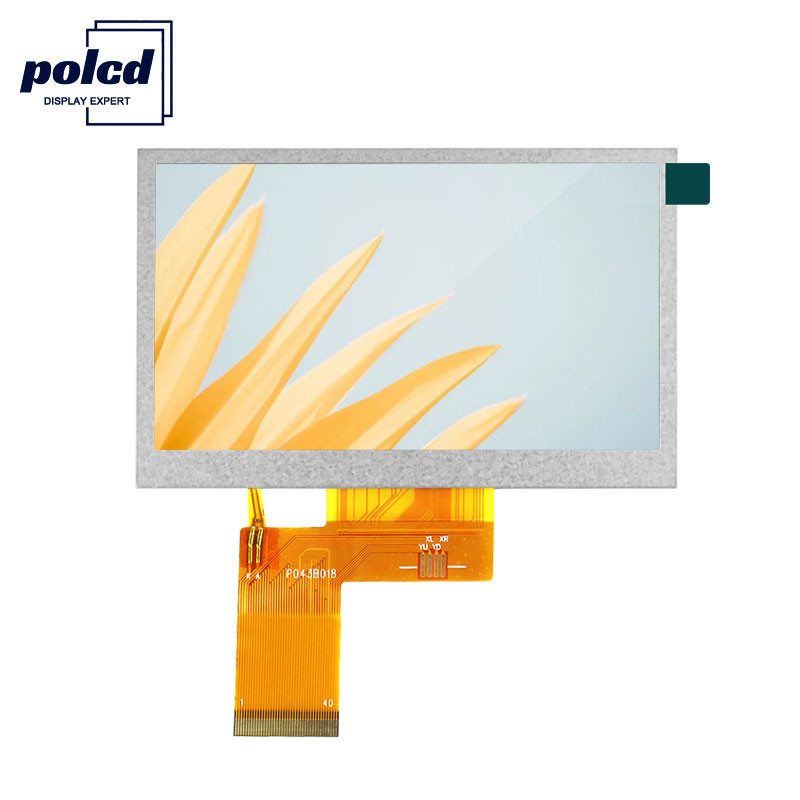 Polcd 24 비트 RGB Lcd 4.3 인치 800x480 TFT LCD 디스플레이 53.86mm 산업