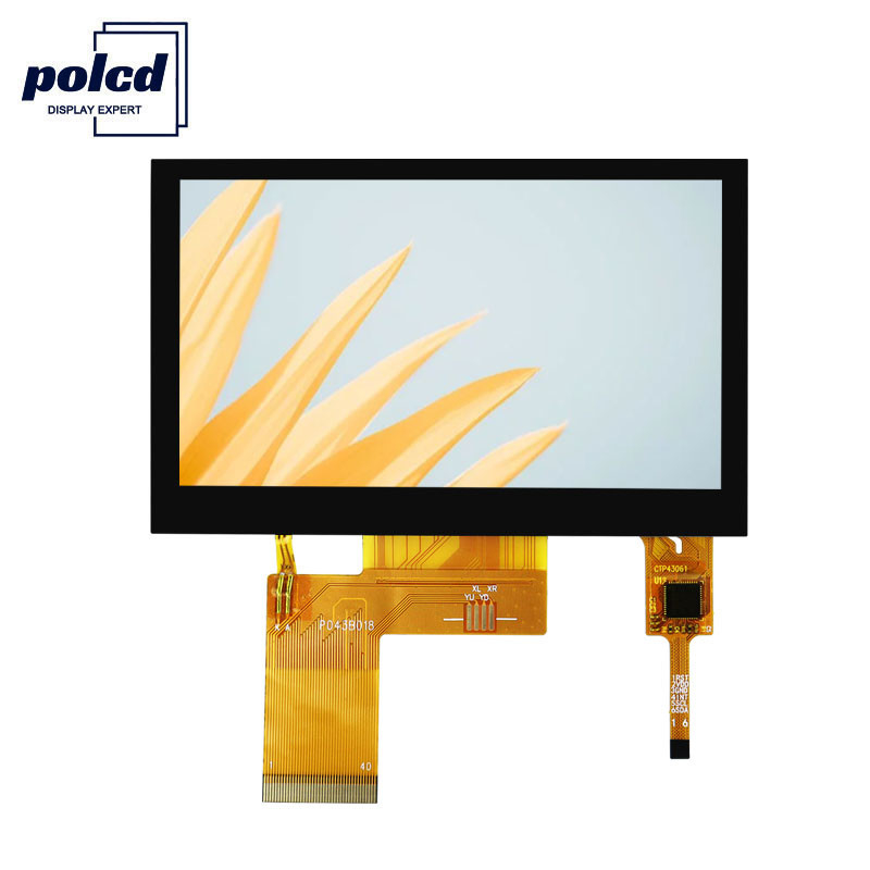 Polcd 픽셀 800x480 Tft 전기 용량 터치 RGB 24비트 4.3 Tft Lcd 터치 스크린