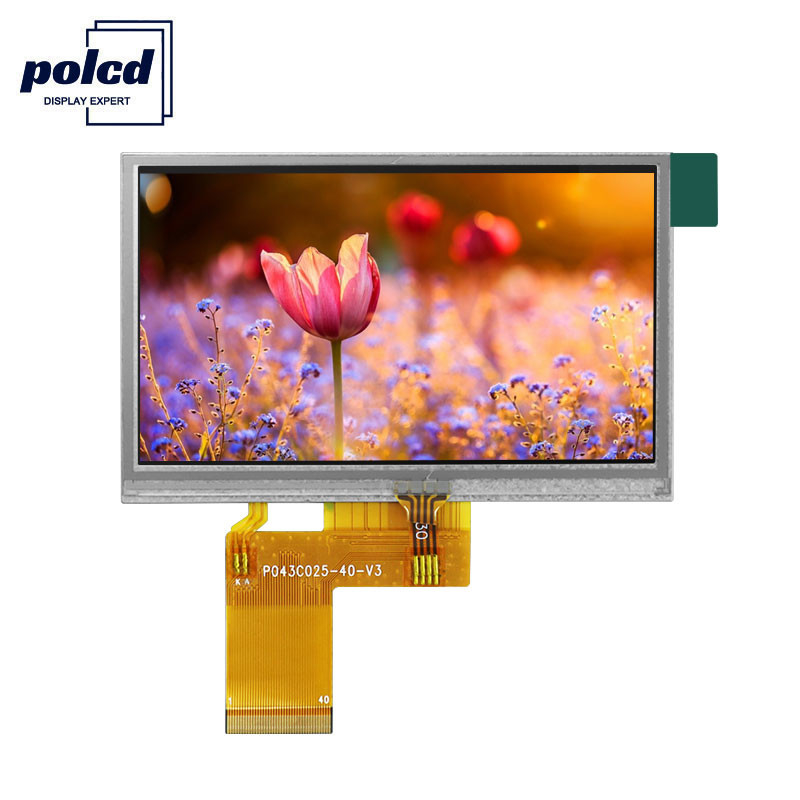 Polcd ILI6485 480x272 Tft LCD 디스플레이 4.3 인치 TFT 저항하는 터치스크린 40 Pin