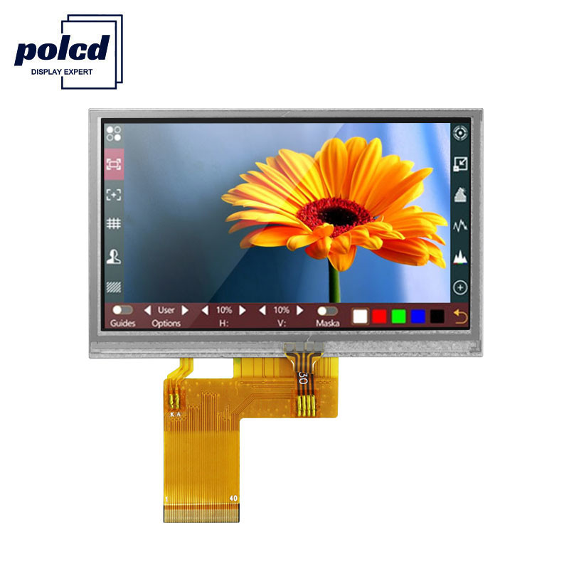 Polcd RGB 24 조금 4.3 인치 Tft LCD 디스플레이 480x272 산업 터치스크린
