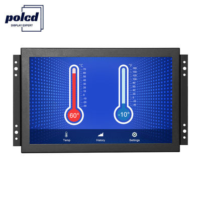 Polcd 10 인치 터치스크린 TFT 감시자, HDMI VGA LED 산업 LCD 감시자 열린 구조