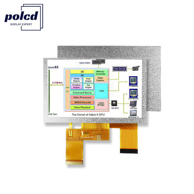 Polcd 800x480 5인치 사각형 모양 디스플레이 LCD IPS 뷰 앵글 LCD 화면 40pin ST7262 드라이브 TFT 모듈