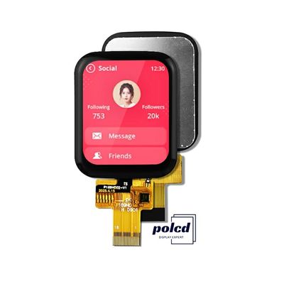 Polcd 1.69 인치 TFT 용량 터치 스크린 240x280 일반적으로 검은색 IPS LCD 모듈