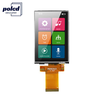 Polcd 8080 MCU 320X480 LCD 3.5인치 450 Nit TFT 터치 스크린 12 0'CLOCK