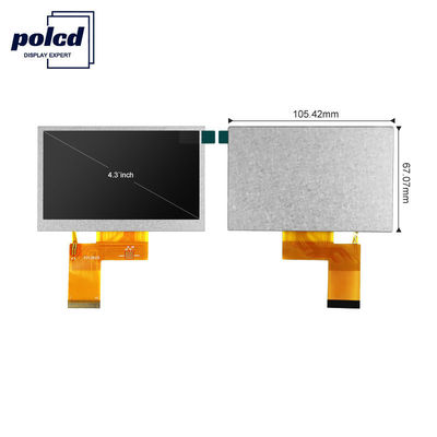 Polcd ST7262E43 4.3 인치 전기 용량 터치스크린 40 Pin Lcd 800x480 300 Nit