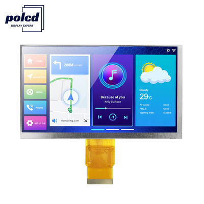 Polcd 300cd/M 7인치 800x480 RGB 24비트 고휘도 LCD 디스플레이 산업용